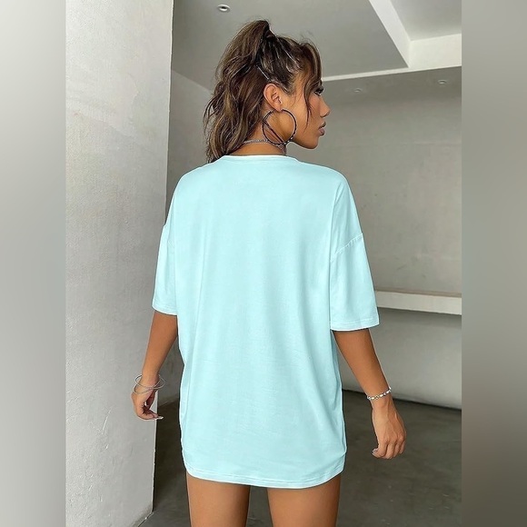 NEW Women’s OverSized Retro Pastel Blue Car Arizona Cowboy 🤠 T-Shirt | Size 4X - Picture 6 of 9